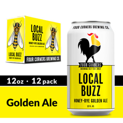 Four Corners Local Buzz Golden Ale Craft Beer Cans 5.0% ABV - 12-12 Fl. Oz. - Image 1