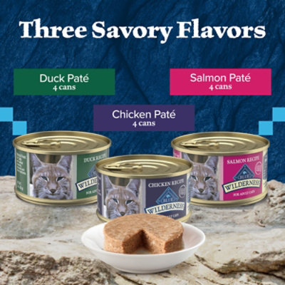 Blue Wilderness Duck/Salmon/Chicken Variety Pack Cat Food - 12-3 Oz - Image 3