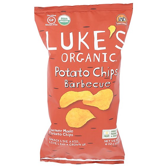 Lukes Organic Barbecue Potato Chips - 4 Oz