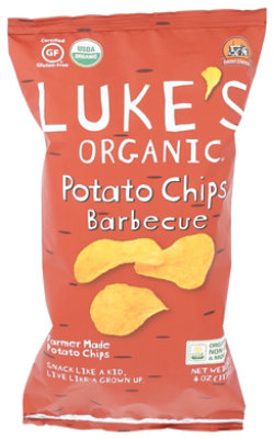 Lukes Organic Barbecue Potato Chips - 4 Oz