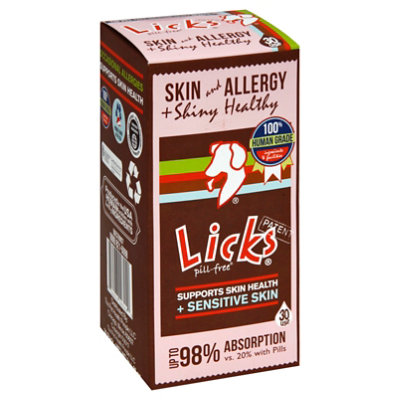 Licks skin hot sale and allergy