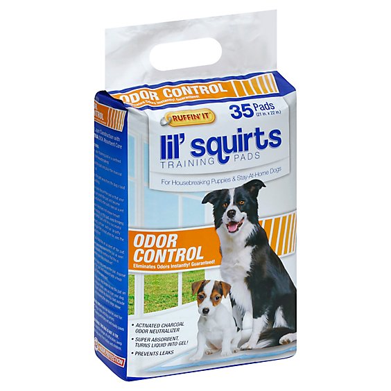 Lil Squirts Pads W/Charcoal Activate Ordor Control - 35 Count