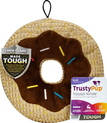 Trustypup Chocolate Donut Durable Plush Dog Brown - 1 Each - Image 2