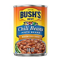BUSH'S BEST Pinto Beans in a Medium Chili Sauce - 16 Oz - Image 1