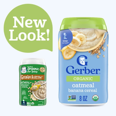 Gerber 2nd Foods Grain & Grow Organic Banana Oatmeal For Baby In Canister - 8 Oz - Image 3