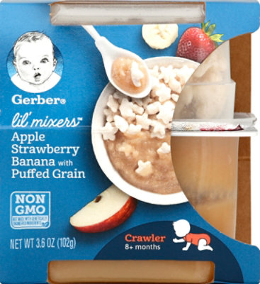 Gerber Lil Mixer Apple Strawberry Banana Puffs - 3.6 Oz - Image 2