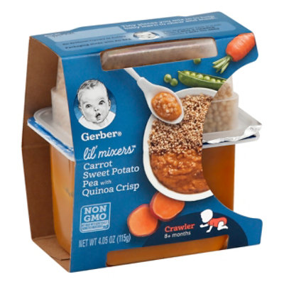 Gerber Lil Mixer Carrot Sweet Potato Peas Quinoa Crisps - 4.05 Oz