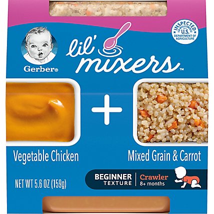 Gerber Lil Mixers Vegetable Chicken Mixed Grains Carrot - 5.6 Oz - Image 2