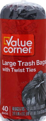 Value Corner Trash Bags 30gal - 40 Count - Image 2