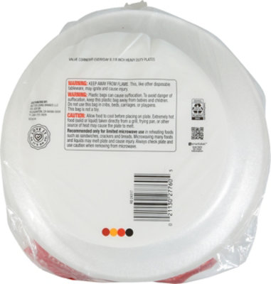 Value Corner/Signature SELECT Everyday Soak Proof 8 7/8 Inch White Plates - 45 Count - Image 3