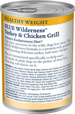 Blue Wilderness Dg Hlthy Wght Trky & Chk - 12.5 Oz - Image 5