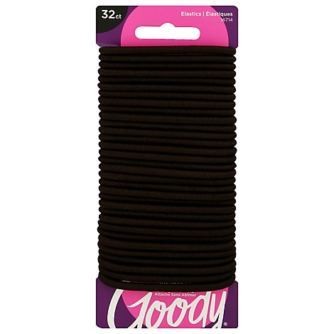 Goody Brown Ouchless Elastics - 32 Count