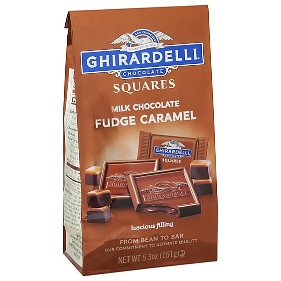 Ghirardelli Chocolate Squares Milk Chocolate Fudge Caramel - 5.3 Oz