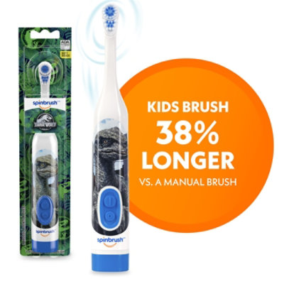 Spinbrush Jurassic World Kids Electric Battery Soft Toothbrush - 1 Count - Image 1