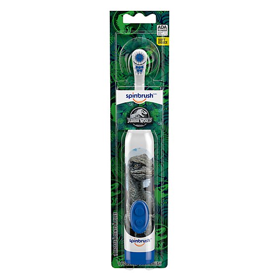 ARM & HAMMER Jurassic World Kids Spinbrush Electric Battery Toothbrush Soft - 1 Count