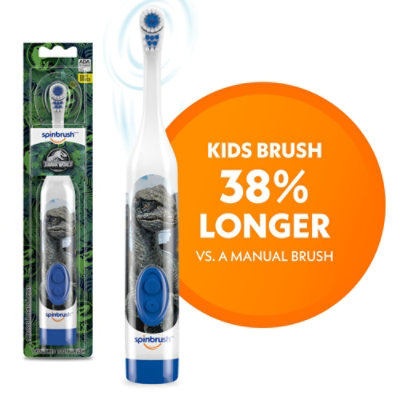 ARM & HAMMER Jurassic World Kids Spinbrush Electric Battery Toothbrush Soft - 1 Count