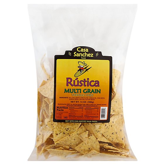 Casa Sanchez Rustica Multi Grain Tortilla Chips - 14 Oz