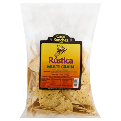 Casa Sanchez Rustica Multi Grain Tortilla Chips - 14 Oz