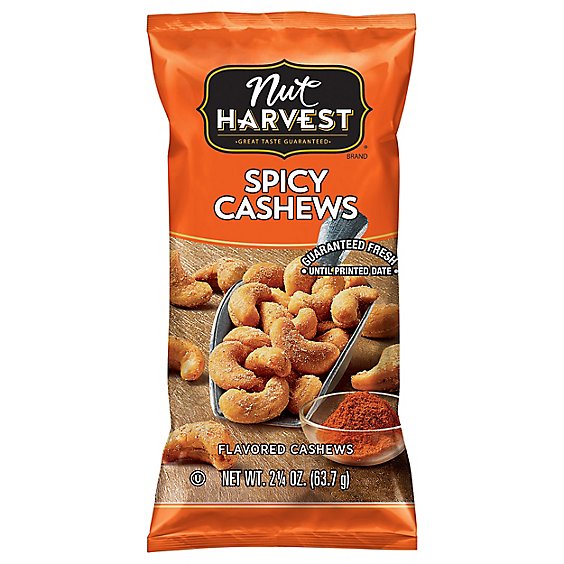Nut Harvest Whole Cashews Salt & Spice Nuts - 2.25 Oz