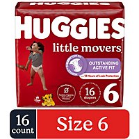 Huggies Little Movers Size 6 Baby Diapers - 16 Count - Image 1