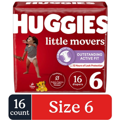 Huggies Little Movers Diapers Size 6 - 16 Count