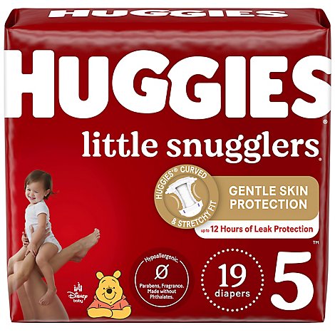 Huggies Little Snugglers Baby Diapers Size 5 - 19 Count