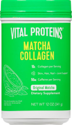 Matcha Collagen Peptides Container - 12 Oz - Image 2