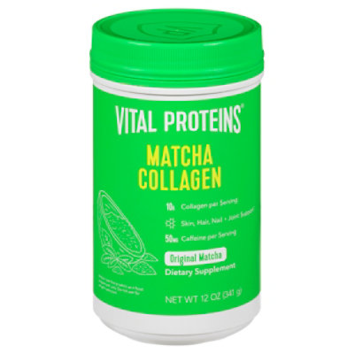 Matcha Collagen Peptides Container - 12 Oz - Image 1