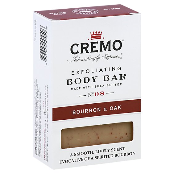 Cremo Bourbon & Oak Body Bar - 6 Oz