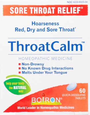 Boiron Throat Calm - 60 Count - Image 2