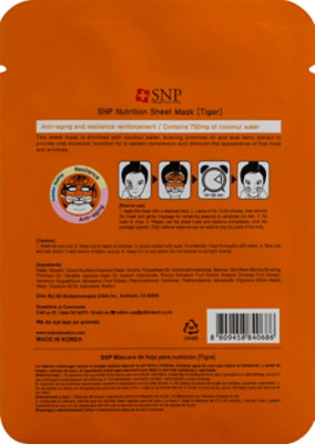 Snp Animal Tiger Nutrition Sheet Mask - .84 Fl. Oz. - Image 3