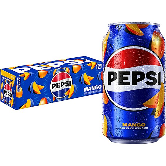 Pepsi Cola Soda Splash Of Mango - 12-12 Fl. Oz.