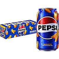 Pepsi Cola Soda Splash Of Mango - 12-12 Fl. Oz. - Image 1