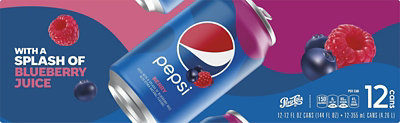 Pepsi Cola Soda Splash Of Blueberry Juice - 12-12 Fl. Oz.