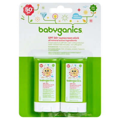 Babyganics Sunscreen Stick Spf 50 - 2-.47 Oz