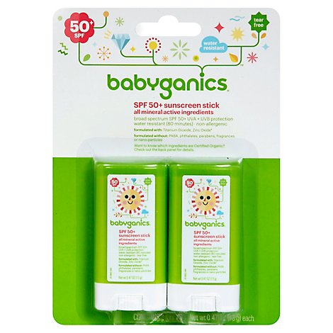 Babyganics Sunscreen Stick Spf 50 - 2-.47 Oz