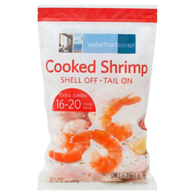 waterfront BISTRO Shrimp Cooked Peeled Tail On Extra Jumbo 16 To