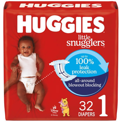 Huggies Little Snugglers Baby Diapers Size 1 - 32 Count - Image 1