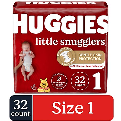 Huggies Little Snugglers Baby Diapers Size 1 - 32 Count
