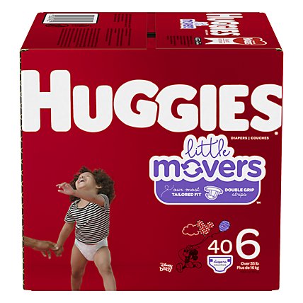 Huggies Little Movers Diapers Size 6 - 40 Count - Image 3