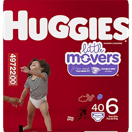 Huggies Little Movers Diapers Size 6 - 40 Count - Image 4