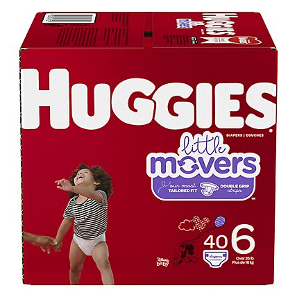 Huggies Little Movers Diapers Size 6 - 40 Count - Image 2