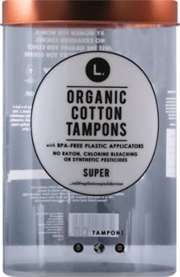 L. Organic Cotton Compact Tampons Regular Absorbency - 30 Count - Image 2