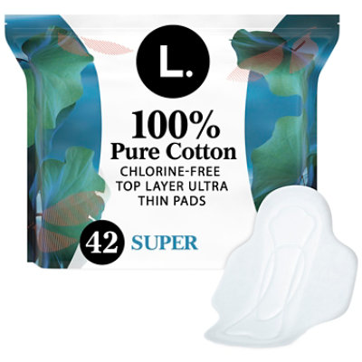 L. Chlorine Free Ultra Thin Pads Super Absorbency - 42 Count