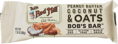 Bobs Red Mill Bobs Bar Peanut Butter Coconut & Oats - Each - Image 2