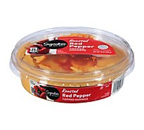 Signature Cafe Hummus Topped Roasted Red Pepper - 10 Oz