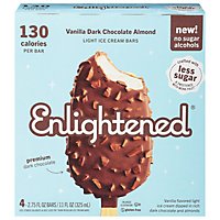 Enlightened Ice Cream Bars Light Vanilla Dark Chocolate Almond - 4-2.65 Fl. Oz. - Image 3