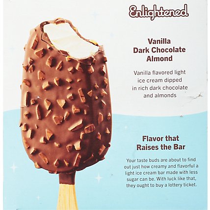 Enlightened Ice Cream Bars Light Vanilla Dark Chocolate Almond - 4-2.65 Fl. Oz. - Image 6