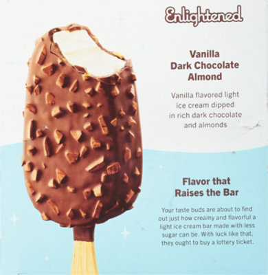 Enlightened Ice Cream Bars Light Vanilla Dark Chocolate Almond - 4-2.65 Fl. Oz. - Image 6