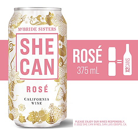 She Can California Rose Wine - 375 Ml